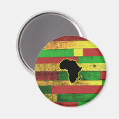 Afrika auf Holzbändern Magnet (Vorderseite/Rückseite)