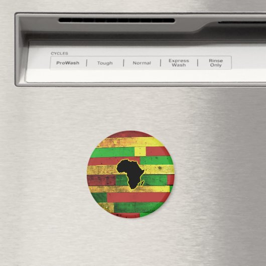 Afrika auf Holzbändern Magnet (In Situ (Geschirrspüler))