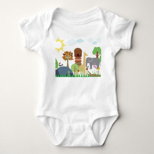 Afrika Baby Strampler (Vorderseite)
