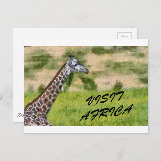 Afrika besuchen postkarte (Vorne/Hinten)
