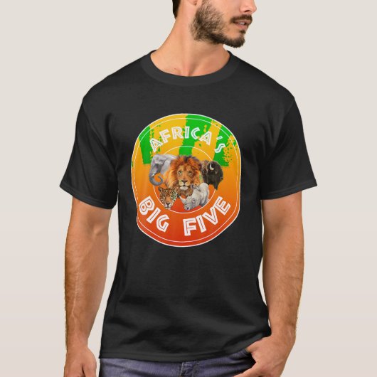Afrika Big Five Animals T Shirt BIG 5 Africa (Vorderseite)