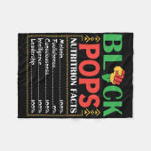 Afrika Black Pops Nährwertangabe Melanin Bewusst Fleecedecke (Vorderseite (Horizontal))