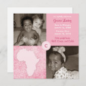 Afrika-Block: Weiches Rosa Ankündigung (Vorne/Hinten)