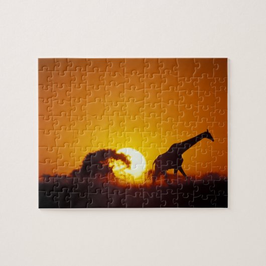 Afrika, Botsuana, Chobe-Nationalpark, Giraffe 2 Puzzle (Horizontal)