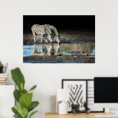 Afrika, Botsuana, Okavango-Delta, Davison-Lager Poster (Heimbüro)