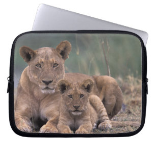 Afrika, Botsuana, Okavango-Delta. Löwen Laptopschutzhülle