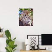 Afrika, Botsuana, Okvango-Delta, wilder Leopard. 2 Poster (Heimbüro)