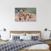 Afrika, Botswana, das Okavango-Delta. Löwen Leinwanddruck (Insitu (Schlafzimmer))