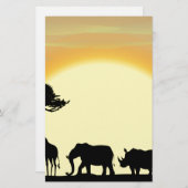Afrika Briefpapier (Vorne/Hinten)