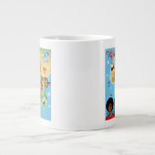 Afrika-Cartoon-Karte Jumbo-Tasse (Vorderseite)