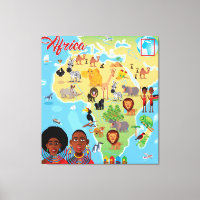 Afrika-Cartoon-Karte