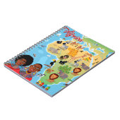 Afrika-Cartoon-Karte Notizblock (Linke Seite)
