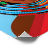 Afrika-Cartoon-Karte Poster (Ecke)