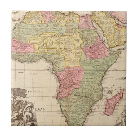 Afrika circa 1725 fliese (Vorderseite)