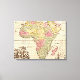 Afrika circa 1725 leinwanddruck