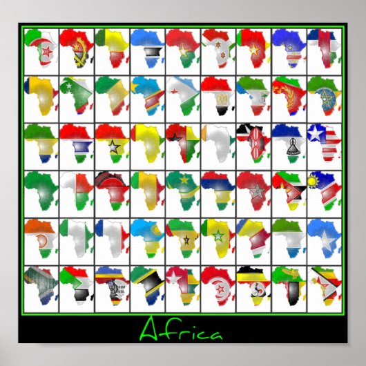Afrika Collage Poster (Vorne)