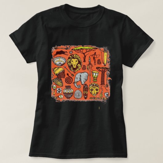 Afrika-Damen-T-Shirt T-Shirt (Design vorne)