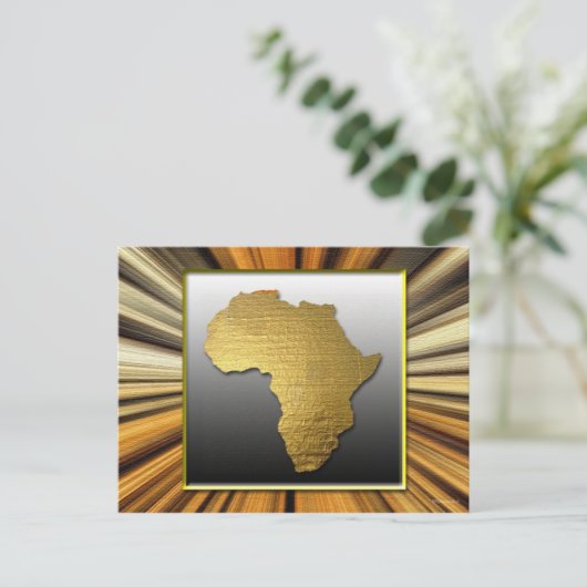 Afrika Das Land Gold Postkarte (Stehend Vorderseite)