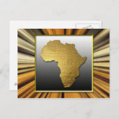 Afrika Das Land Gold Postkarte (Vorne/Hinten)