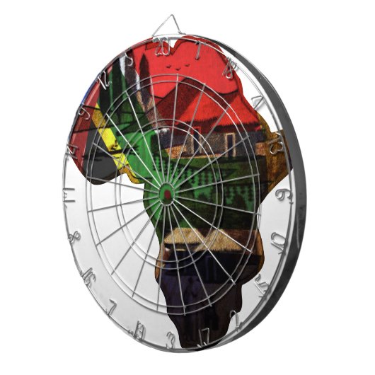 Afrika: Die Zuhause aller traditionellen Farben Dartscheibe (Vorderseite rechts)