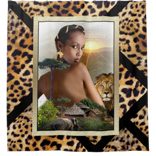 Afrika Duschvorhang (Vorderseite)