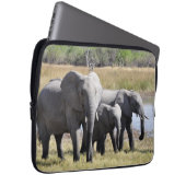 Afrika-Elefant-Herden Laptopschutzhülle (Vorne Rechts)
