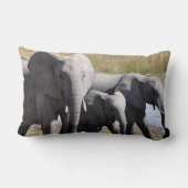 Afrika-Elefant-Herden Lendenkissen (Rückseite)