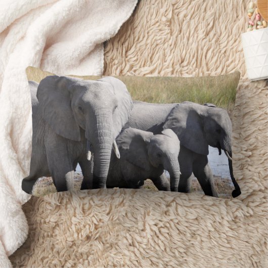 Afrika-Elefant-Herden Lendenkissen (Decke)