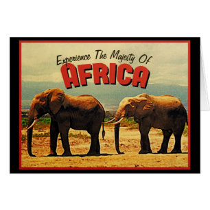 Afrika-Elefant-Vintage Reise