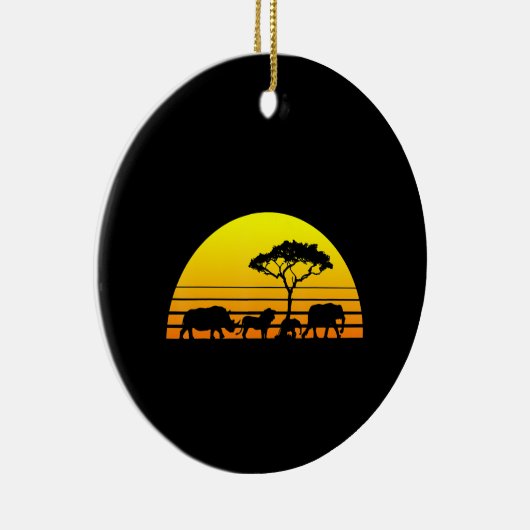 Afrika Elephant Lion Rhino Kenia Namibia Tansania Keramik Ornament (Rechts)