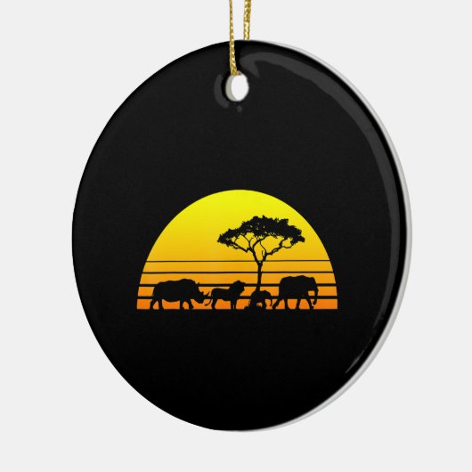 Afrika Elephant Lion Rhino Kenia Namibia Tansania Keramik Ornament (Links)