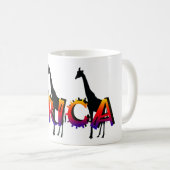 Afrika-Entwurfstier-Safari-Tassen Kaffeetasse (VorderseiteRechts)