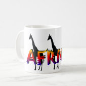 Afrika-Entwurfstier-Safari-Tassen Kaffeetasse (Vorderseite Links)