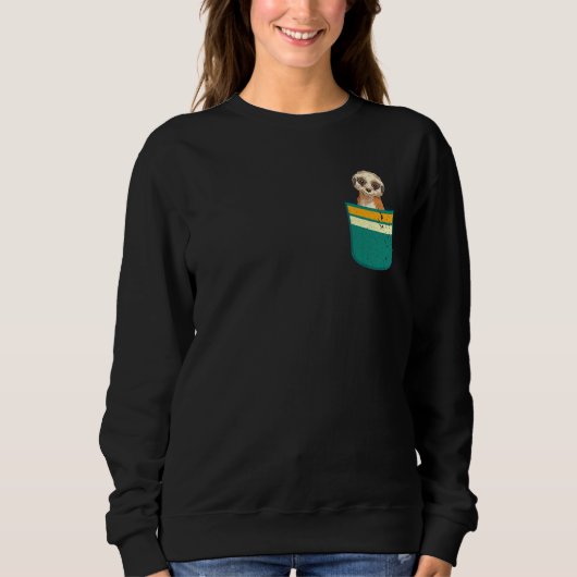 Afrika Erdmännchen Taschen Tier Süßes Erdmännchen Sweatshirt (Vorderseite)