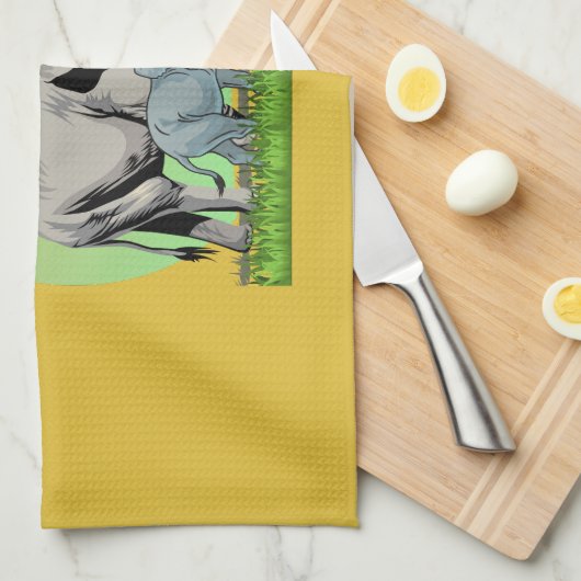 Afrika erleben geschirrtuch (Viertel Falte)