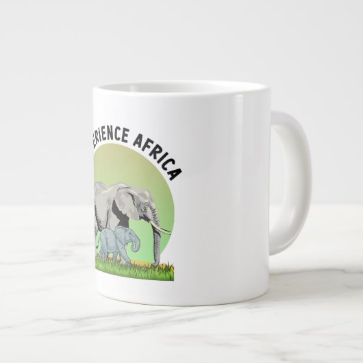 Afrika erleben Jumbo-Tasse (Vorderseite Rechts)