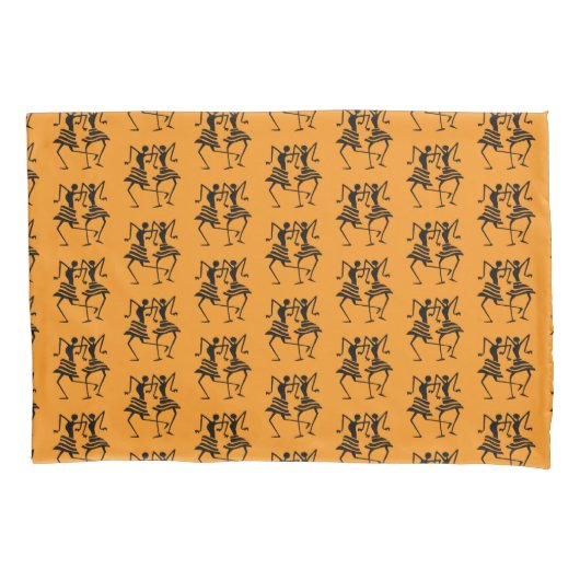 Afrika, Feiern, Orange Kissenbezug (Vorderseite)