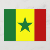 Afrika: Flagge der Republik Senegal Postkarte (Vorderseite)