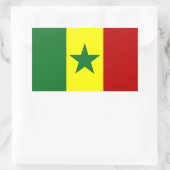 Afrika: Flagge der Republik Senegal Rechteckiger Aufkleber (Tasche)