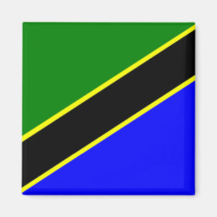 Afrika: Flagge Tansanias Magnet