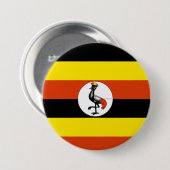 Afrika: Flagge Ugandas Button (Vorne & Hinten)