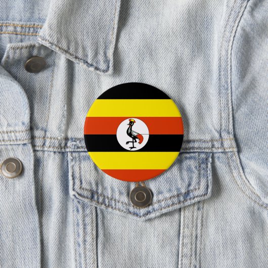 Afrika: Flagge Ugandas Button (Beispiel)
