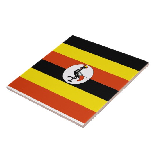 Afrika: Flagge Ugandas Fliese (Seite)