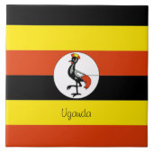 Afrika: Flagge Ugandas Fliese (Vorderseite)