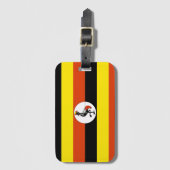 Afrika: Flagge Ugandas, Gepäckanhänger (Vorderseite Vertikal)