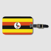 Afrika: Flagge Ugandas, Gepäckanhänger (Vorderseite (Horizontal))