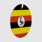 Afrika: Flagge Ugandas Ornament (Vorderseite)