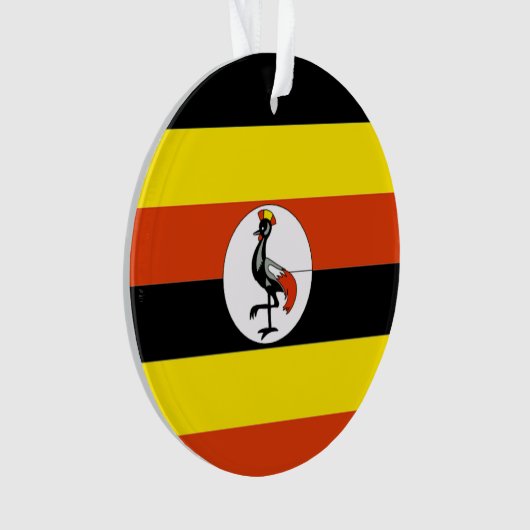 Afrika: Flagge Ugandas Ornament (Vorderseite)