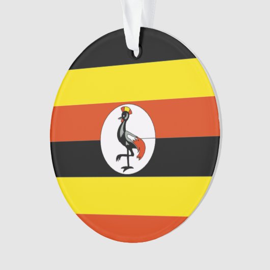 Afrika: Flagge Ugandas Ornament (Vorderseite)