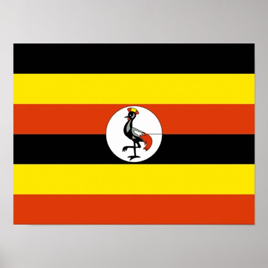 Afrika: Flagge Ugandas, Poster (Vorne)